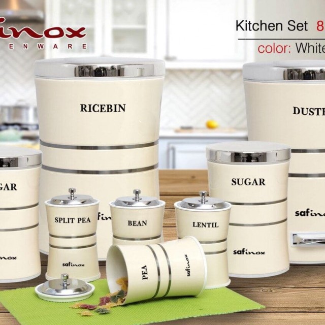 ست سرویس آشپزخانه 8 پارچه در چهار رنگ SAFINOX