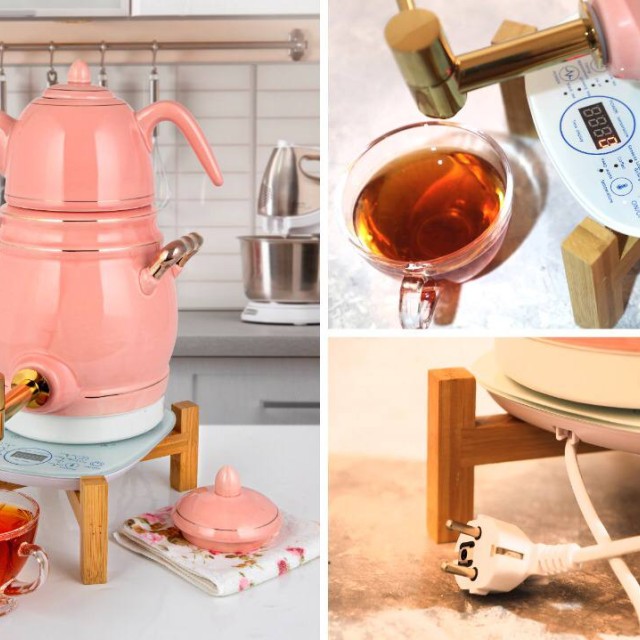 چایسازهای ژنیال ماربل مدل شیر دار هوشمند و دیجیتال رنگ صورتی