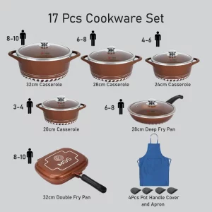 سرویس پخت و پز 17 پارچه ام جی اس مدل ایتالیا C
