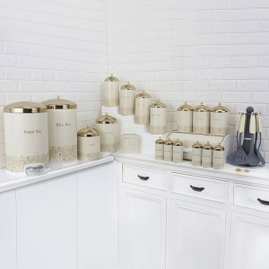 سرویس آشپزخانه 26 پارچه ریور Paradise سفید درب طلا