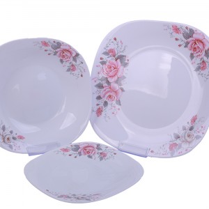 سرویس 6نفره اوپال Leon طرح گلوریا صورتی