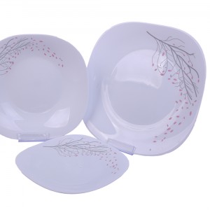 سرویس 6نفره اوپال Leon طرح مرداب صورتی