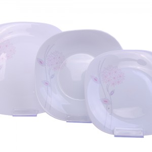 سرویس 6نفره اوپال Leon طرح لوتوس صورتی