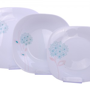 سرویس 6نفره اوپال Leon طرح لوتوس آبی