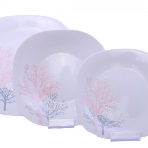 سرویس 6نفره اوپال Leon طرح شادو صورتی