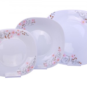 سرویس 6نفره اوپال Leon طرح لاریس صورتی