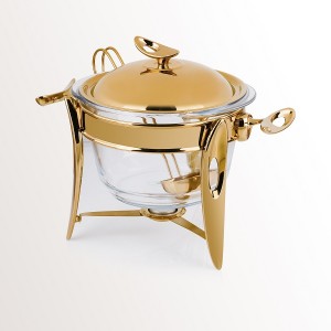 سوپ خوری طلایی براق بزرگ تک استیل 915G