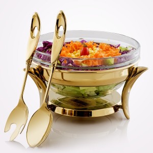 سالادخوری طلایی براق تک استیل 991G