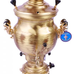 سماور 6 لیتری شاندیز مدل مهدیس لبه دار آنتیک