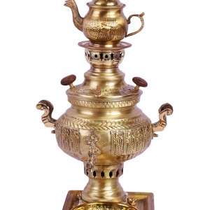 سماور 4 لیتری ذغالی شاندیز مدل توپی