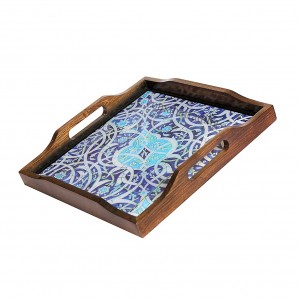 سینی مربع سرمه ای قدیم لومانو