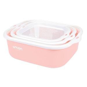 سرویس 6 پارچه لگن و آبکش لیمون