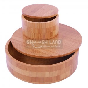 ظرف پذیرایی گرد درب داربامبو