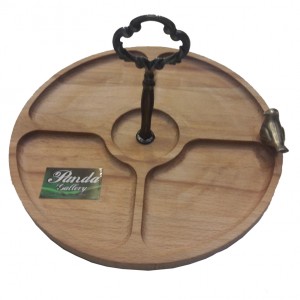 شیرینی خوری تک طبقه با گنجشک فلزی