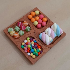 ظرف پذیرایی چهار خانه