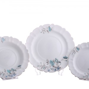 سرویس 6نفره اوپال مقصود طرح  رژینافیروزه ای لب طلا