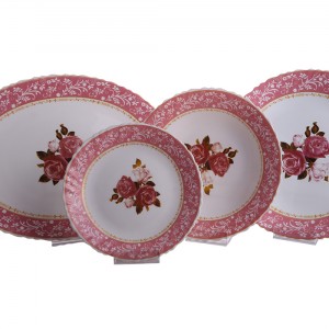 سرویس 6نفره اوپال مقصود طرح  بهارین صورتی