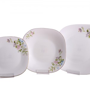 سرویس 6نفره اوپال مقصود طرح رژینا صورتی