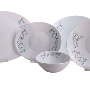 سرویس 6نفره اوپال مقصود طرح  اینتیمینی صورتی