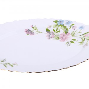 سرویس 6نفره اوپال مقصود طرح  گلوریا فیروزه ای لب طلا