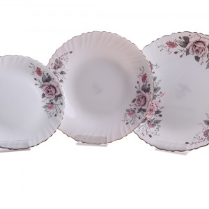 سرویس 6نفره اوپال مقصود طرح  رژینا صورتی