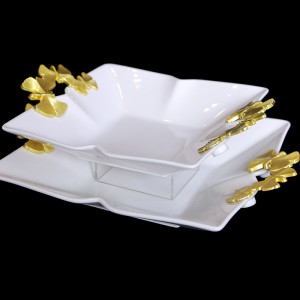 کاسه مربع B.V.K طرح Butterfly کد 671827