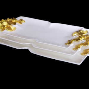 دیس مستطیل B.V.K طرح Butterfly کد677041