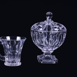 فنجان وقندان کریستال ترانس لس