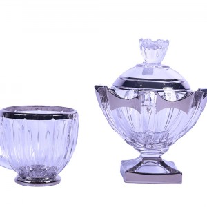 فنجان وقندان کریستال اف ام اف