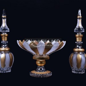 میوه خوری وشمعدان کریستال کارول