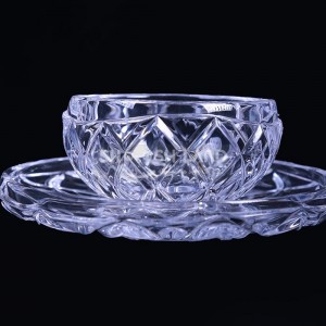 پیاله و پیش دستی کریستال کارول