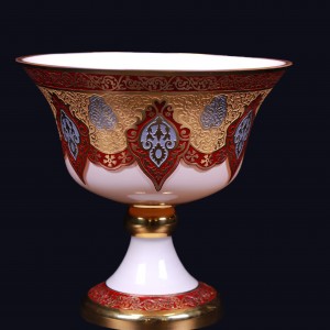 میوه خوری و گلدان کریستال تک جام