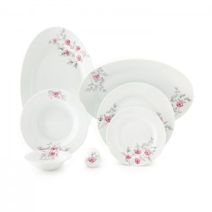 سرویس چینی 28 پارچه غذاخوری گل پامچال 6 نفره ایتالیا اف