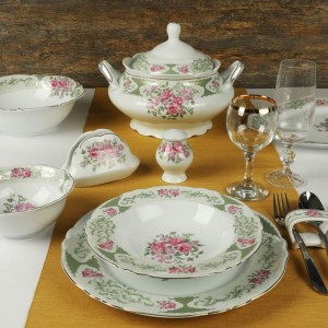 سرویس چینی 102 پارچه پردیس کاشان سری الگانس طرح المیرا