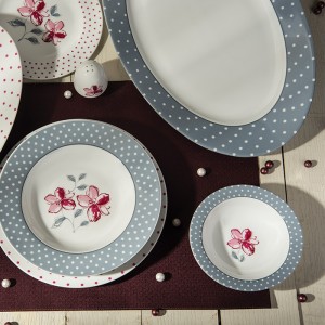 سرویس چینی 28 پارچه غذاخوری والنسیا ارغوانی 6 نفره ایتالیا اف