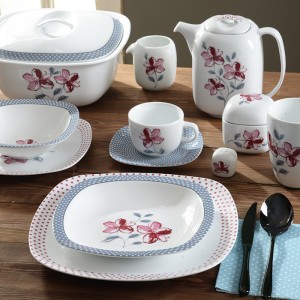 سرویَس چینی 27 پارچه غذاخوری والنسیا ارغوانی 6 نفره کواترو