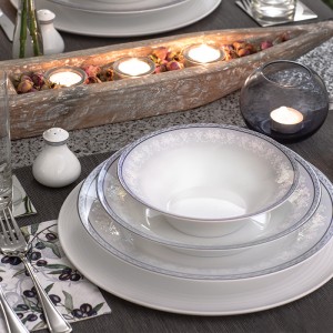 سرویس چینی 108 پارچه کامل وایت رز 12 نفره شهرزاد