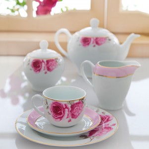 سرویس چینی 102 پارچه کامل رزفلاور 12 نفره ایتالیا اف