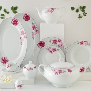 سرویس چینی 28 پارچه غذاخوری کردوبا 6 نفره ایتالیا اف