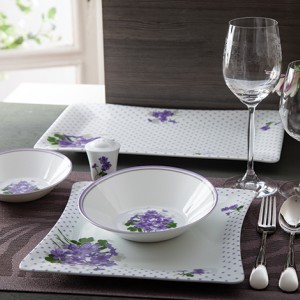 سرویس چینی 97 پارچه کامل یاس بنفش 12 نفره وینچی