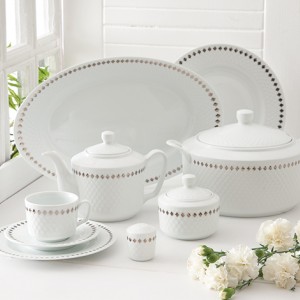 سرویس چینی 28 پارچه غذاخوری سیلور ری 6 نفره وینچی