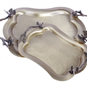 سینی برنجی سالی نوطرح پروانه