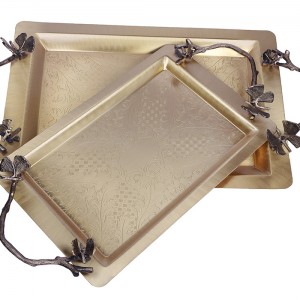 سینی برنجی سالی نوطرح پروانه