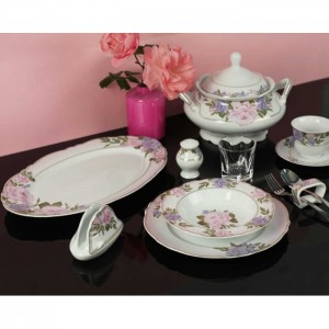 سرویس چینی 102پارچه پردیس کاشان الگانس طرح آنیل