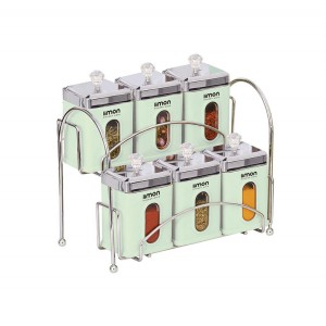 ست ادویه 6 عددی چهارگوش لیمون