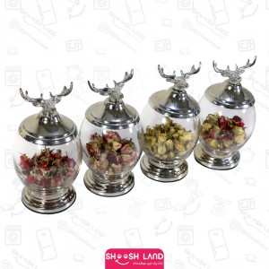 جا ادویه شیشه ای طرح گوزن