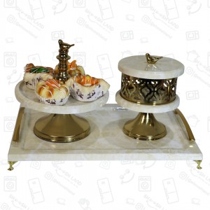 ست شکلات خوری و میوه خوری طرح سنگی
