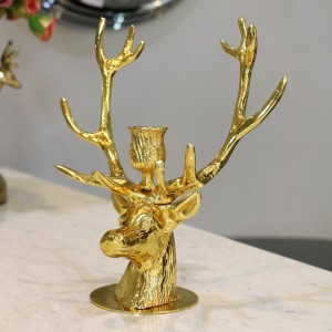 جا شمعی دکوری طرح گوزن