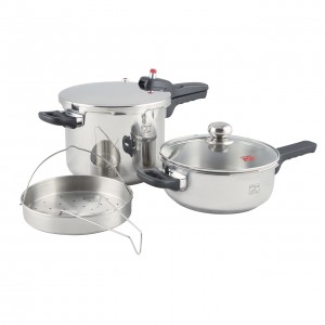 زودپز دوقلو پارس استیل 3 و 6 لیتر با درب