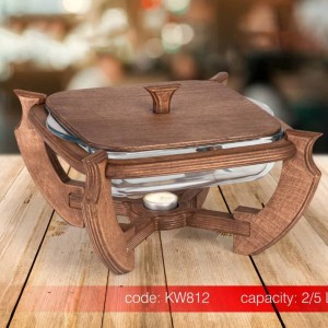 سوفله خوری مربع چوبی SAFINOX کد KW812